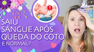 SAIU SANGUE APÓS QUEDA DO COTO UMBILICAL, é normal? Sangramento no umbigo do recém-nascido