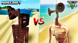 MINECRAFT SIREN HEAD VS GTA 5 SIREN HEAD - WHO IS BEST?