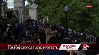 Protest over George Floyd's death marches to Boston Common