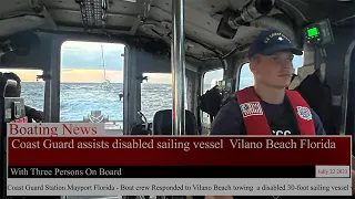 Coast Guard  Assist  Disabled  Sailing  Vessel Vilano Beach