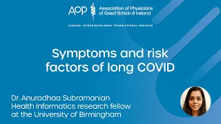 Symptoms and risk factors of long COVID