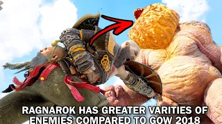 RAGNAROK HAS GREATER VARIETIES OF ENEMIES COMPARED TO GOW 2018 | GOD OF WAR RAGNAROK