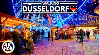 🇩🇪 DÜSSELDORF, Germany 🎅 Christmas Walk November 2021 | 4K HDR Walking Tour