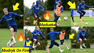 Power Drive!!🔥💪 Madueke & Mudryk On Fire🔥 In Training Today As Chelsea Prepare For Nottingham Forest