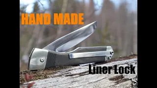 Knife making - Handmade big liner lock knife