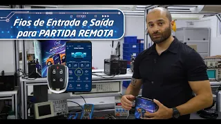 Fios de Entrada e Saída para Função Partida Remota no alarme Cyber PX360BT STARTER Pósitron