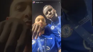 Ziyech & Zouma after Champions League Win 🤣 - Funny Hakim Ziyech Instagram Storie - 29.05.21 (HD)