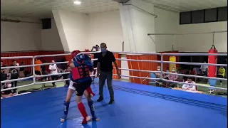 Şevki algün 51 kg muay Thai mavi köşe final maçı 1.raunt