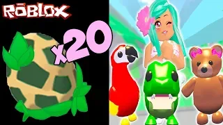 20 eggs JUNGLE! New Pets to adopt mi, parrots to adopt me update