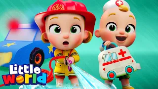 Fireman Policeman Doctor | Little World Kids Songs & Nursery Rhymes