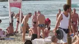 The gay beach of Tel Aviv, Israel, one of the most colorful places in Israel and the Middle East