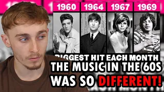 Reacting to The Most Popular Song Each Month in the 60s