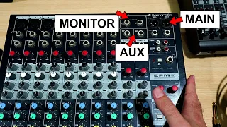 AUDIO MIXER - THE THREE MIXES - AUDIENCE, ENGINEER AND ARTISTS - MAIN MIX, MONITOR & AUX SENDS OUTS