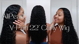V Part Curly Wig Seamless Blend | Minimal Leave Out + Define Curls | Ali Pearl Hair