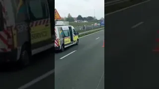 Грузовик MIRATRANS вылетел на встречку под Парижем/ MIRATRANS truck flew into the oncoming lane