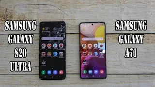 Samsung Galaxy S20 Ultra vs Samsung Galaxy A71 | SpeedTest and Camera comparison