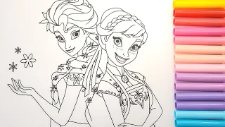 Disney Frozen Elsa, Anna,Olaf Coloring Book Pages#arrtx30a#arrtxmetallicmarkers #arrtxacrylicmarkers