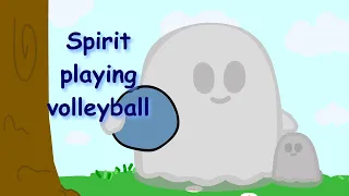 Spirits playing volleyball