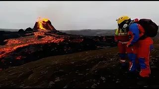 VR 360° Video of eruption in Iceland 2021