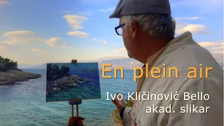 Plein air painting - Postira island of Brac - Ivo Kličinović Bello, BFA