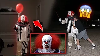 SCARY KILLER "IT" CLOWN PRANK GONE WRONG!! *HE PUNCHED HIM* | FaZe Rug