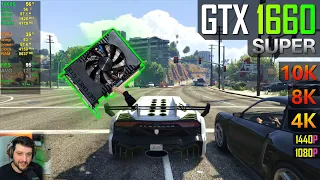 GTX 1660 Super in GTA 5 - 1080p, 1440p, 4K, 8K and 10K!!