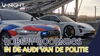 Robert Doornbos in de Audi (SIV) van de politie op het circuit Zandvoort | Rijvaardigheid Politie