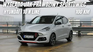 Hyundai i10 N-Line 2024 TEST PL 100 KM silnik 1,0 T -GDI. Zobacz jak radzi sobie w roli sportowca.