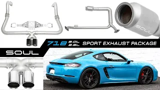 SOUL |  718 Cayman S with Sport Cat Downpipe + Performance Exhaust