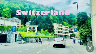 Driving in Switzerland From Bern to Thun Hünegg Castle| Swiss views| 4K 60fps
