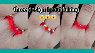 Diy 😱 Handmade 😘 Three 😍 Different 👌 Style 😀 Rings For Beads 👍