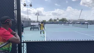 Frances Tiafoe practices at the Miami Masters 2023