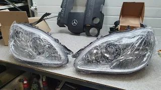 Восстановление фар Mercedes W220
