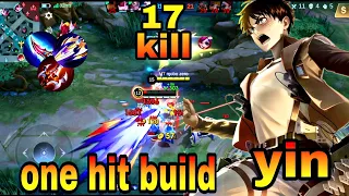 yin jungler:one hit build solo rank up😈😈