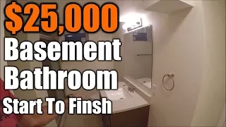 How To Build a Bathroom In Your Basement Start to Finish | THE HANDYMAN |