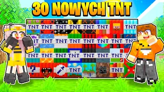 TESTUJEMY 30 NOWYCH TNT w Minecraft Z KRÓLOWĄ PSZCZÓŁ!