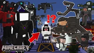 SKIBI TOILET ASTRO MAGNETIZER VS Upgraded TITAN TV MAN , CAMERAMAN , SPEAKERMAN in Minecraft PE