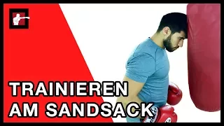 Sandsack Training / Boxen lernen für Anfänger am Sandsack