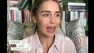 Emilia Clarkes reaction to GOT Season 8 ❤️| Emilia Clarke in HappySadConfused