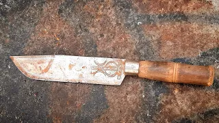 Knife restoration, Grandma's old knife, old rusty