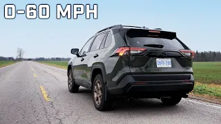 How Fast? 0-60 Test | 2024 Toyota RAV4 Hybrid (Woodland)