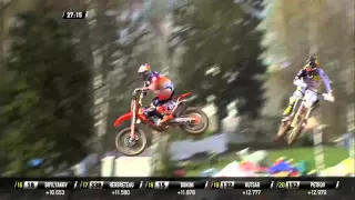 Jeffrey Herlings passes Max Anstie MXGP of Latvia MX2 Race 1 - 2016