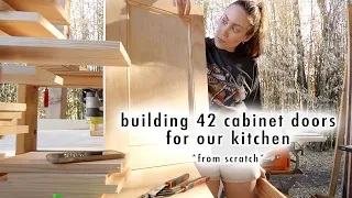 building 42 CABINET DOORS for our KITCHEN *from scratch* | XO, MaCenna Vlogs