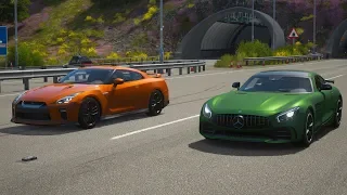 Forza Horizon 4 Drag race: Mercedes-AMG GTR vs Nissan GTR 2017