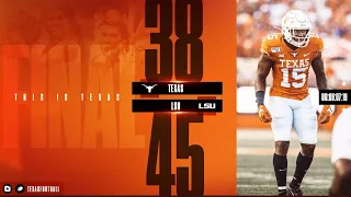 Texas falls to #6 LSU 45-38