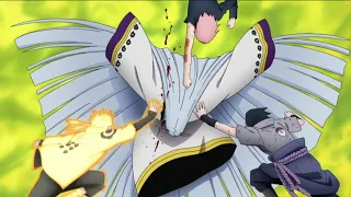 Naruto , Sasuke , Sakura and Kakashi vs Kaguya final fight english dub