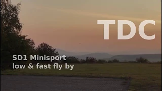 SD-1 Minisport #46 D-MTDC low & fast fly by, carrier-style landing and the nasty aftermath