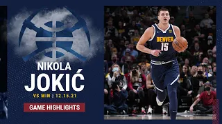 Nikola Jokić highlights (27 points, 11 assists, 10 rebounds) in loss to Timberwolves (12/15/2021)