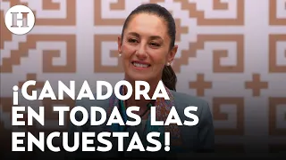 Claudia Sheinbaum gana por gran porcentaje en tocas las casas encuestadoras del proceso de Morena