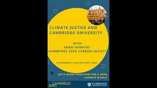 Climate Justice and Cambridge University